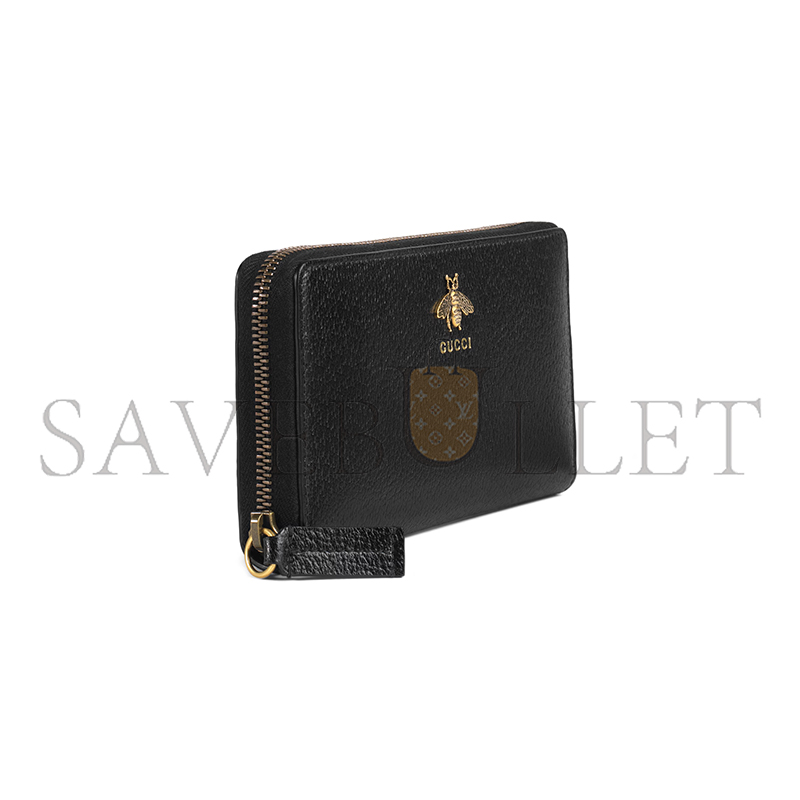 GUCCI ANIMALIER LEATHER ZIP AROUND WALLET 523667 (19*10.5*2.5cm) GUCCI ANIMALIER LEATHER ZIP AROUND WALLET 523667 (19*10.5*2.5cm)